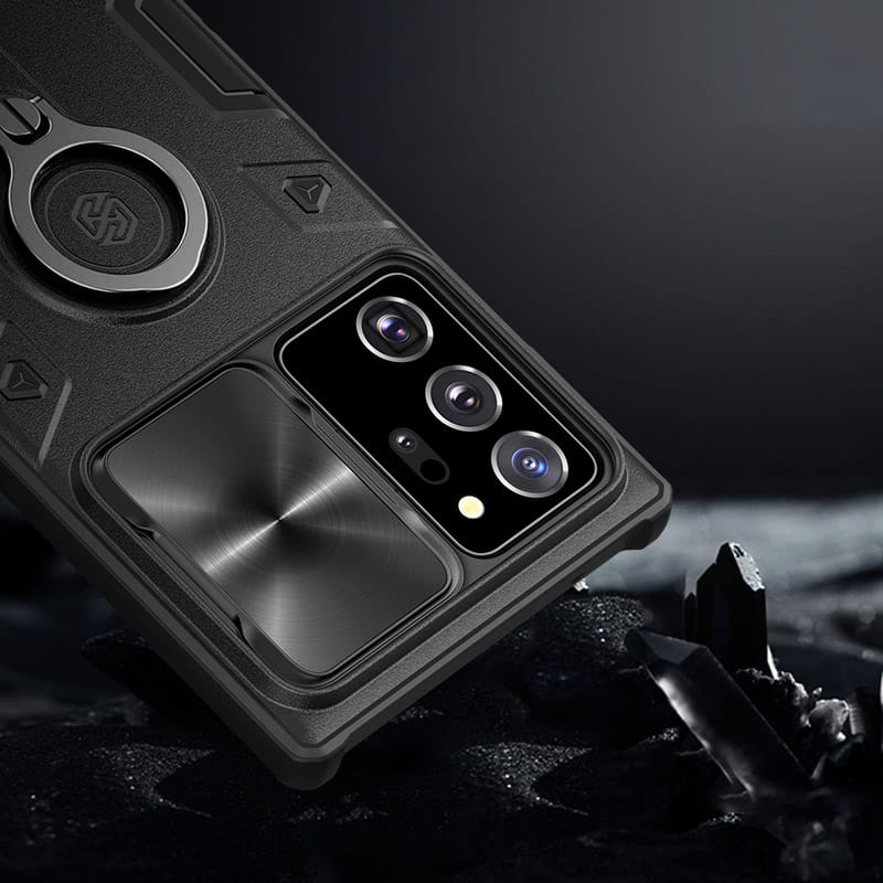 Schutzhülle Nillkin CamShield Armor Case für Galaxy Note 20 Ultra, Schwarz