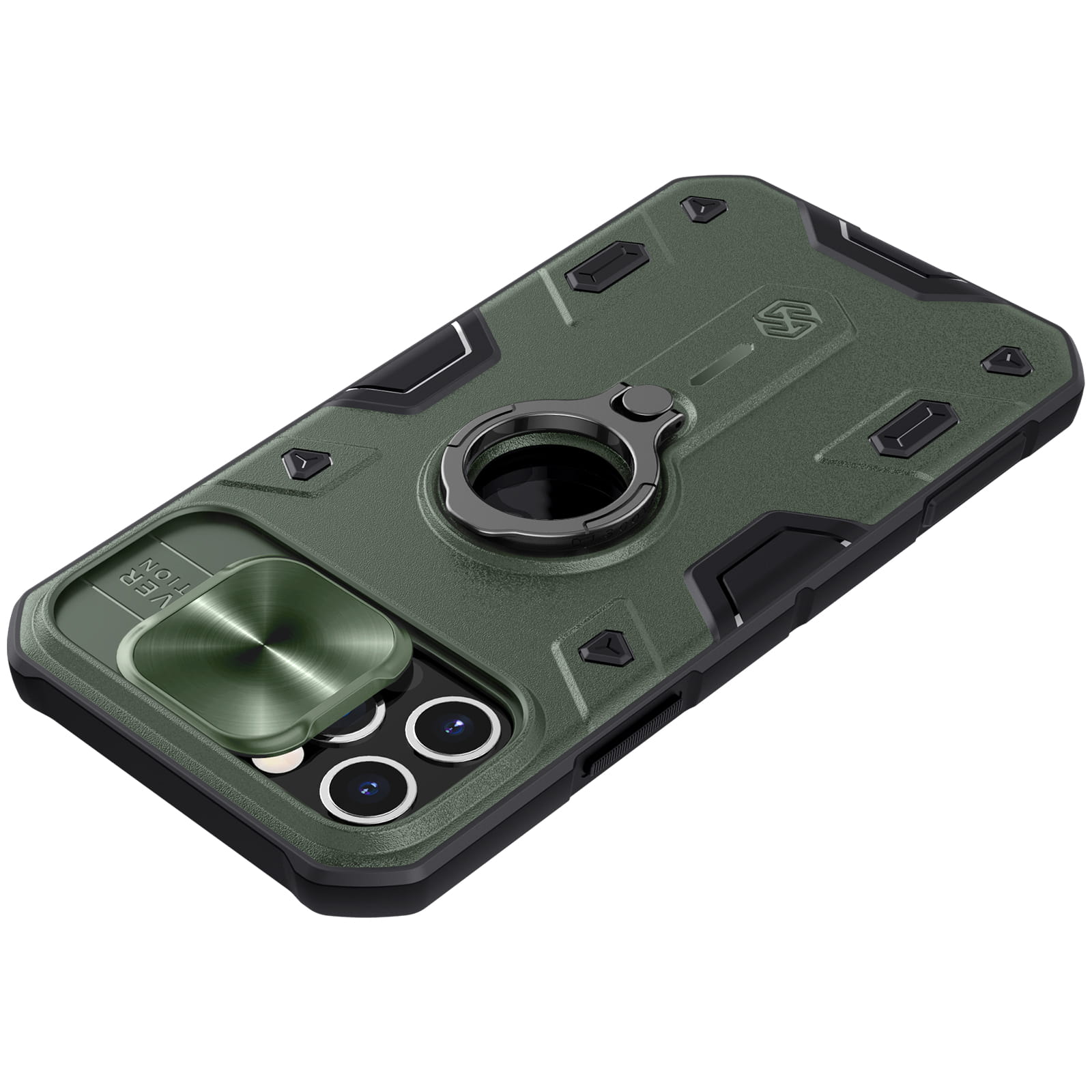 Schutzhülle Nillkin CamShield Armor Case für iPhone 12 Pro Max, Grün