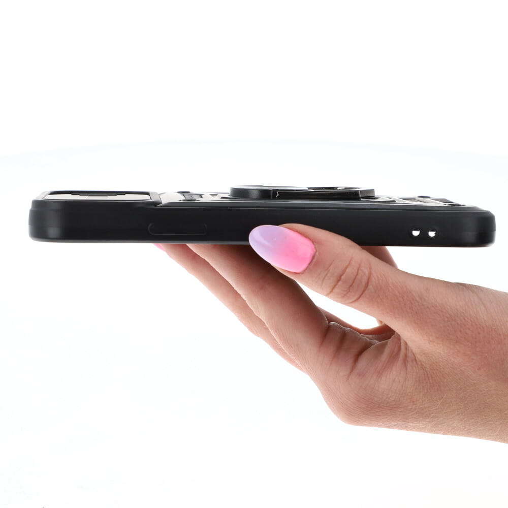 Schutzhülle Bizon Case CamShield Ring für iPhone 11 Pro, Schwarz