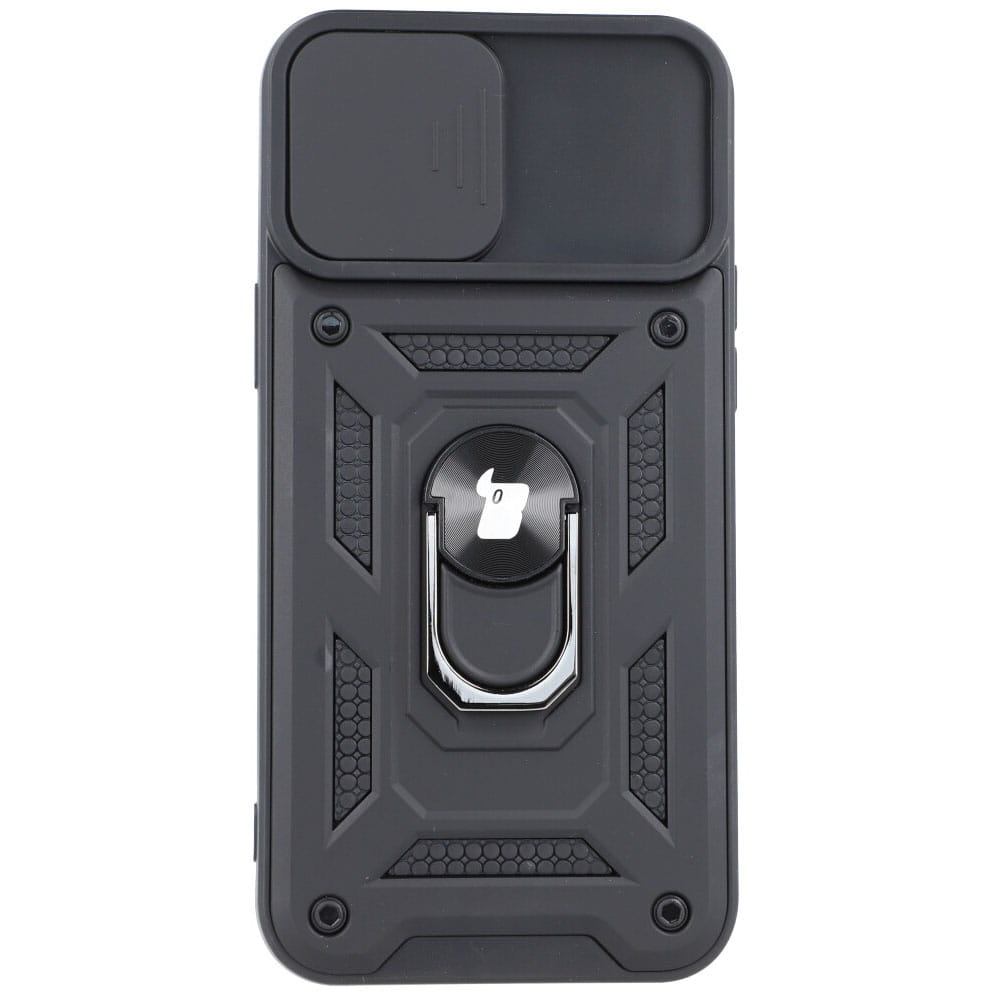 Schutzhülle Bizon Case CamShield Ring für iPhone 12 Pro Max, Schwarz