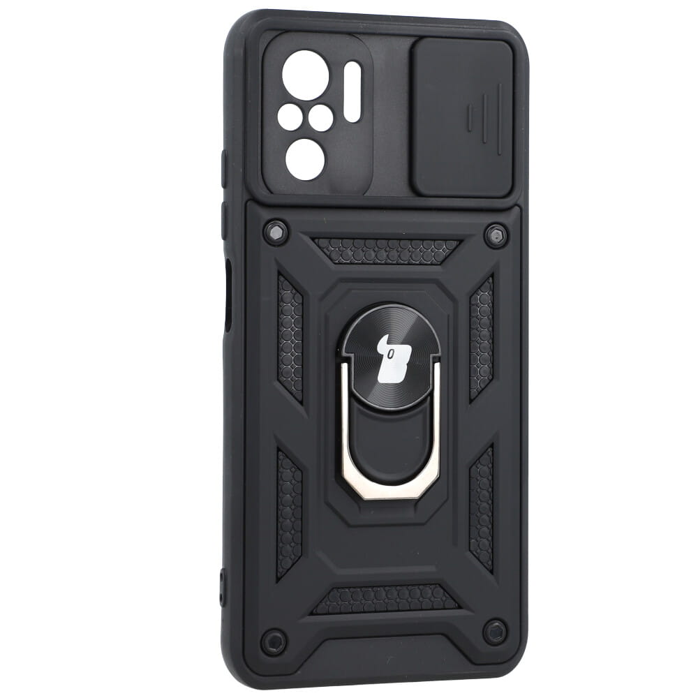 Schutzhülle Bizon Case CamShield Ring für Xiaomi Redmi Note 10 / 10s, Schwarz