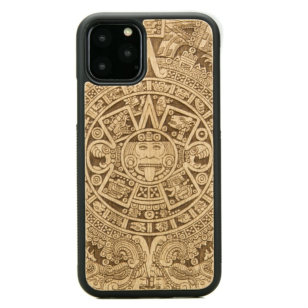 Holzhülle Bewood für iPhone 11 PRO, Aniegre Aztekischer Kalender