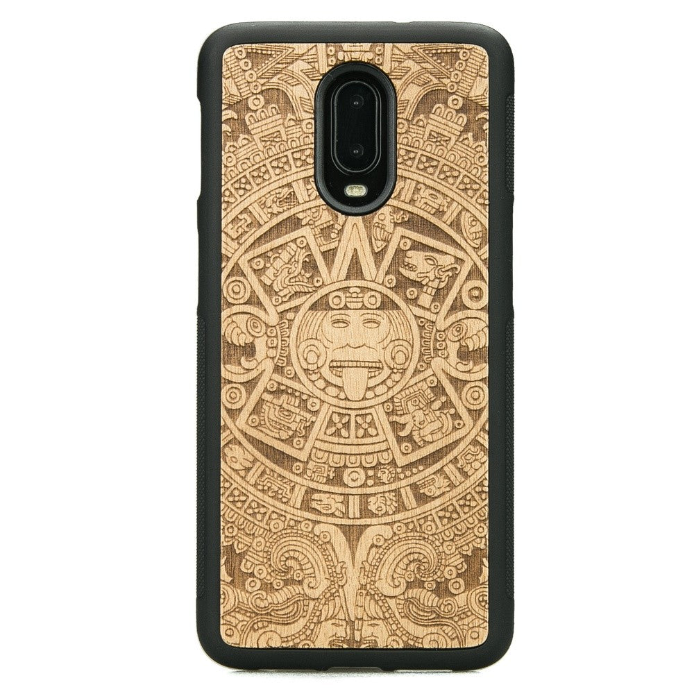 Holzhülle Bewood für OnePlus 6T / 7 Aniegre Aztekischer Kalender