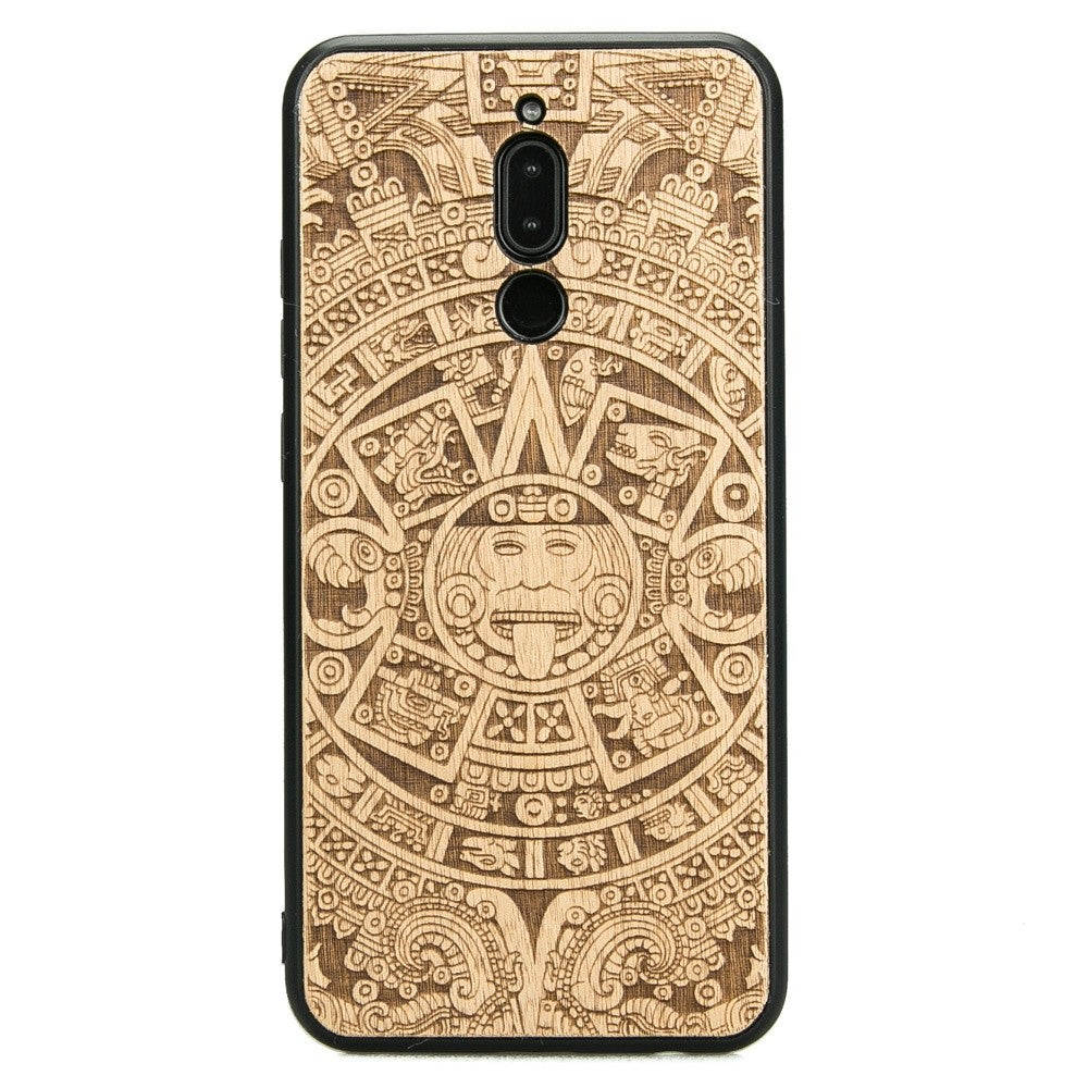 Holzhülle Bewood für Xiaomi Redmi 8, Aniegre Aztekischer Kalender