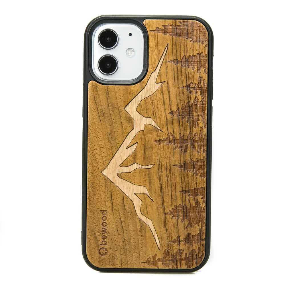 Holzhülle Bewood für iPhone 12 Mini, Imbuia-Gebirge