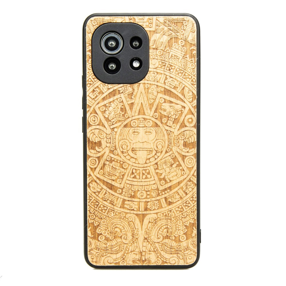 Holzhülle Bewood für Xiaomi Mi 11, Aniegre Aztekischer Kalender