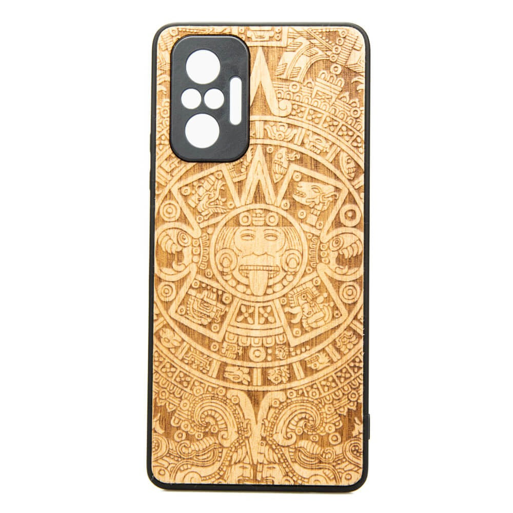 Holzhülle Bewood für Xiaomi Redmi Note 10 Pro Aniegre Aztekischer Kalender