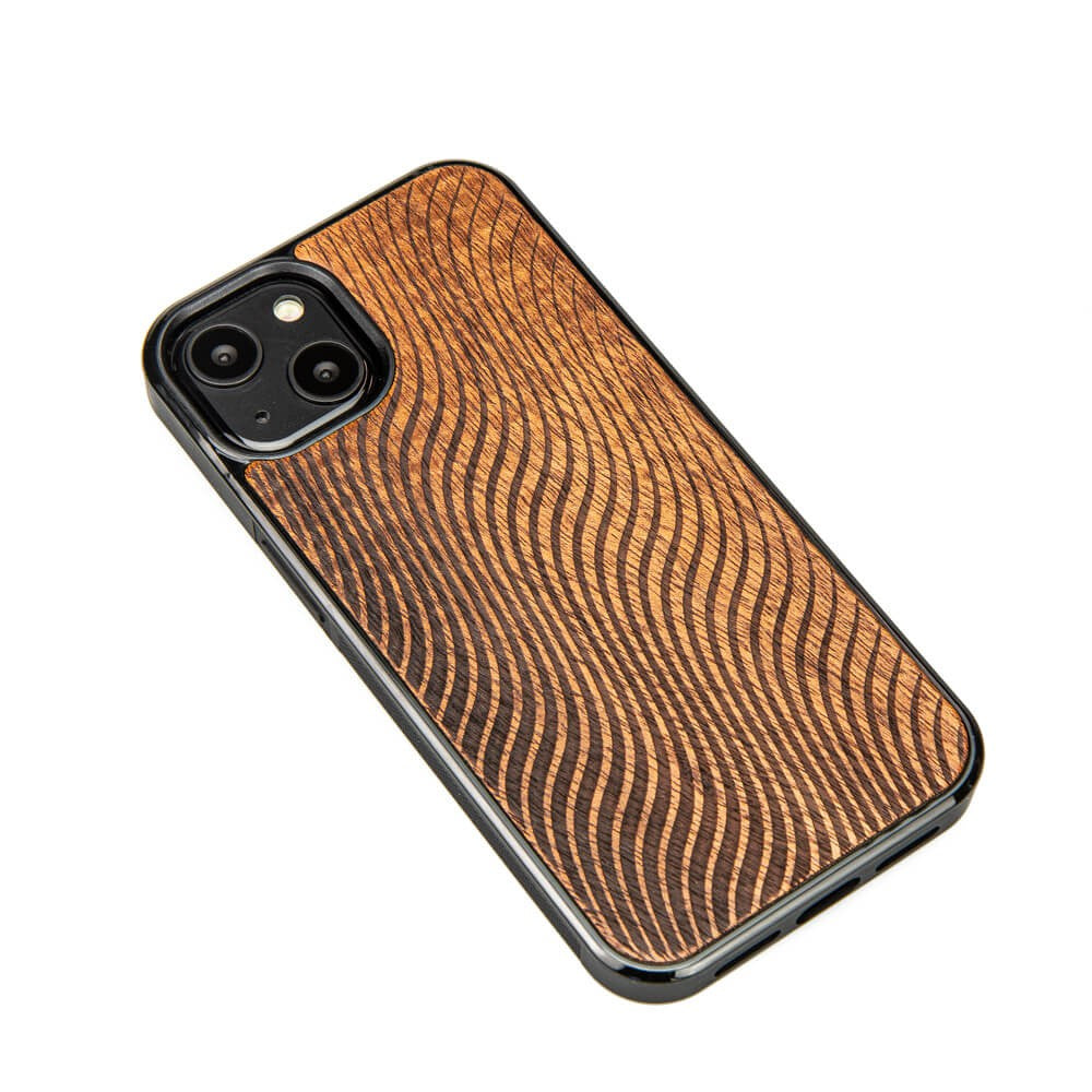 Holzhülle Bewood für iPhone 13, Merbauwellen