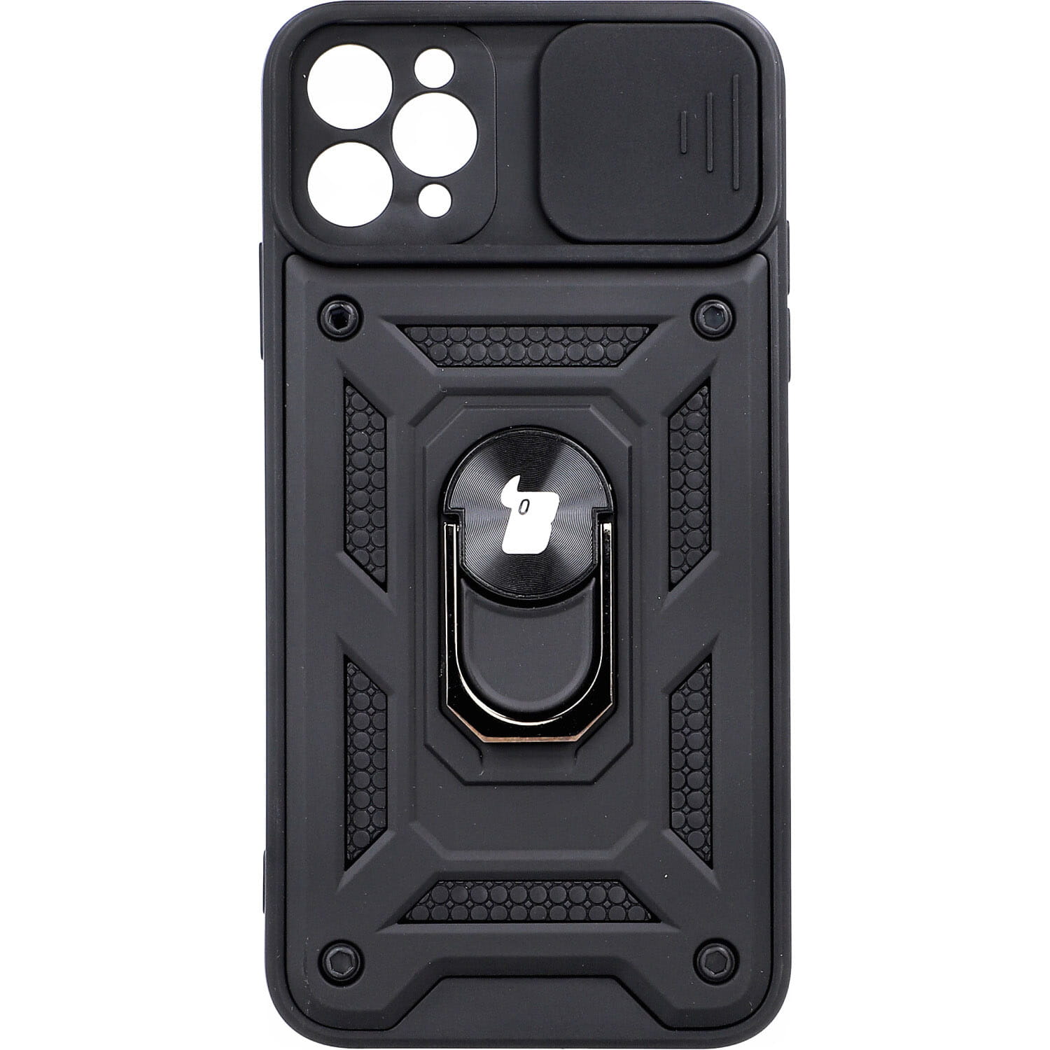 Schutzhülle Bizon Case CamShield Ring für iPhone 11 Pro Max, Schwarz