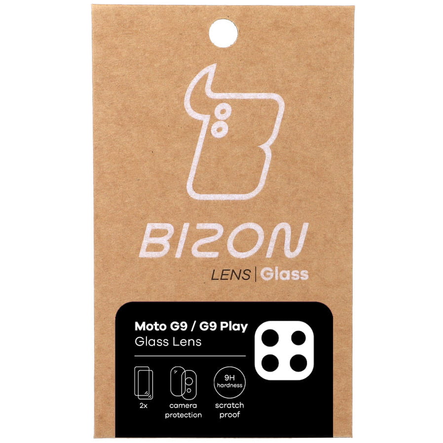 Glas für die Kamera Bizon Glass Lens für Moto G9 / G9 Play, 2 Stück