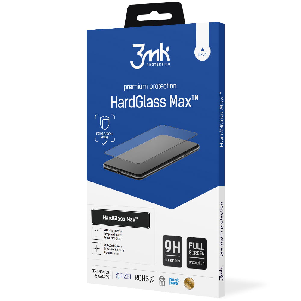 Gehärtetes Glas 3mk HardGlass Max FP für Galaxy Note 20 Ultra schwarzer Rahmen