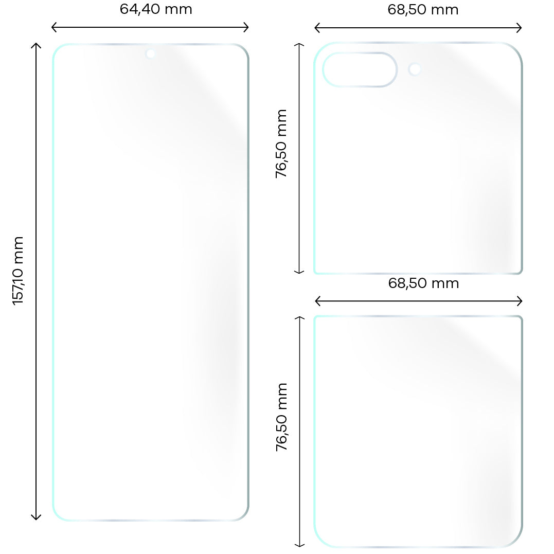 Hydrogel Folie für Display und Rückseite Bizon Glass Hydrogel, Galaxy Z Flip5, 2 Stück