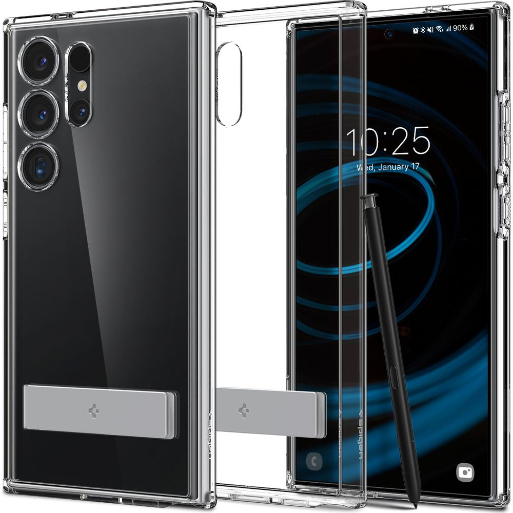 Schutzhülle für Galaxy S24 Ultra, Spigen Ultra Hybrid S, Transparent