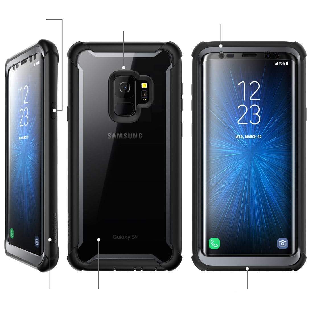 Schutzhülle Supcase i-Blason Ares SP Galaxy S9 schwarz - Guerteltier