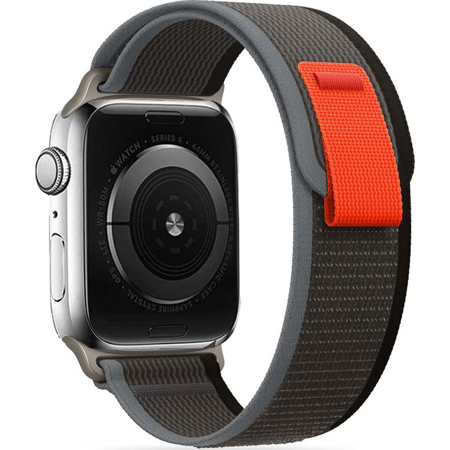 Armband Tech Protect Nylon für Apple Watch 49/45/44/42 mm, Schwarz/Orange