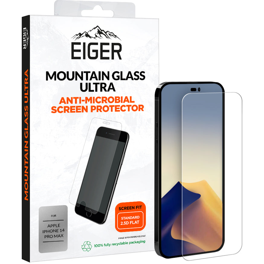 Gehärtetes Glas für Schutzhülle Eiger Mountain Glass ULTRA 2.5D iPhone 14 Pro Max