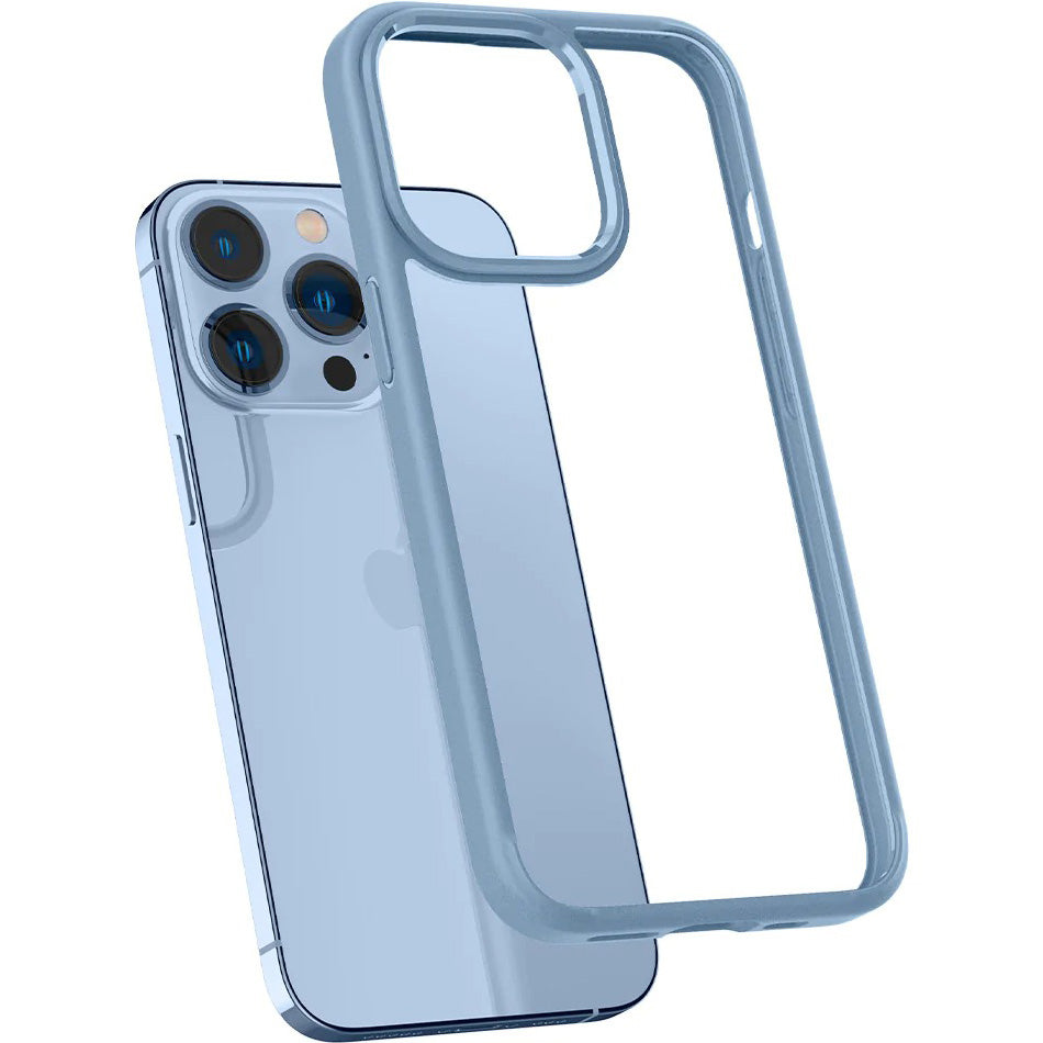 Schutzhülle Spigen Ultra Hybrid für iPhone 13 Pro, Transparent/Blau