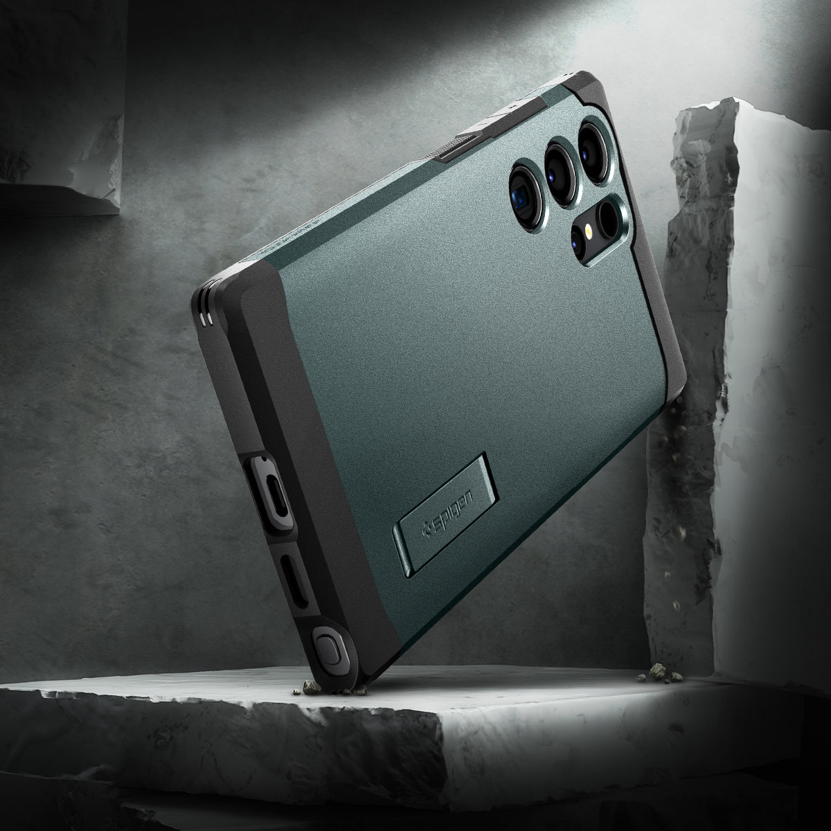 Schutzhülle für Galaxy S24 Ultra, Spigen Tough Armor, Grün