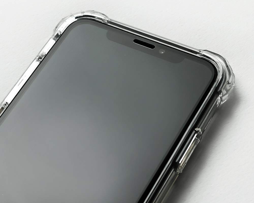Glas für die Schutzhülle Spigen Glas.tR Slim FC AM iPhone 11/Xr schwarzer Rahmen