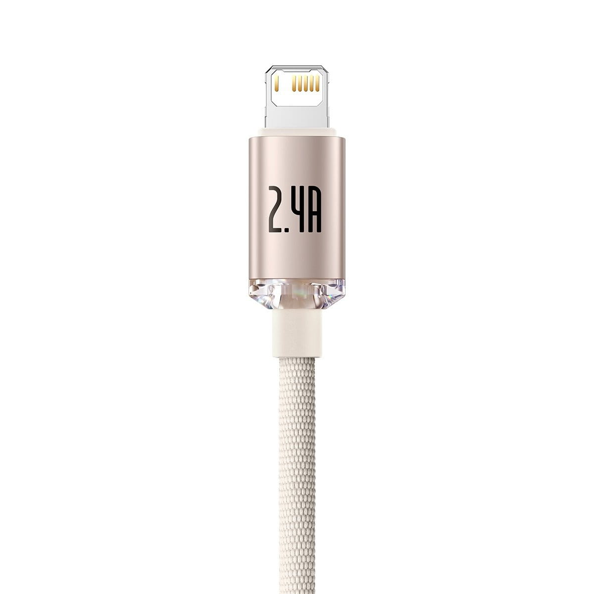 Kabel Baseus Crystal Shine 20W 2,4A USB-A für Lightning 1,2M, Rosa
