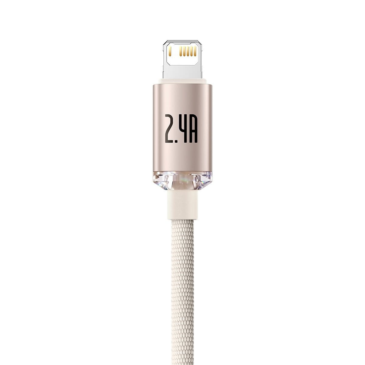 Kabel Baseus Crystal Shine 20W 2,4A USB-A für Lightning 2M, Rosa