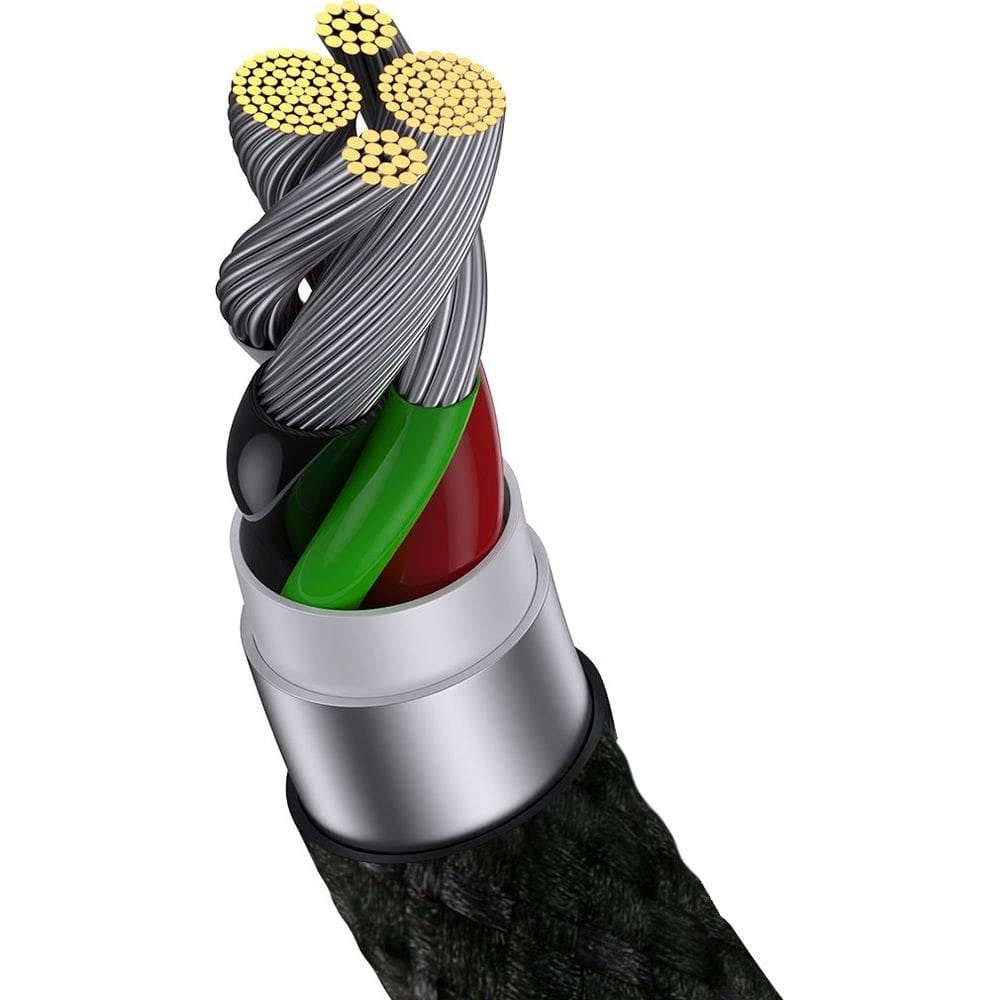 Kabel Baseus MVP 2 Elbow 2,4A USB-A für Lightning 1m, Schwarz