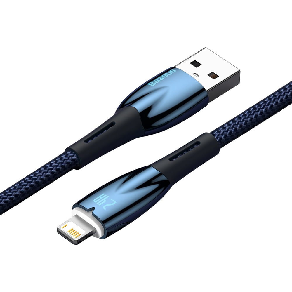 Kabel Baseus Glimmer Series USB-A zu Lightning 2,4A, 480 MB/s , 1m, blau
