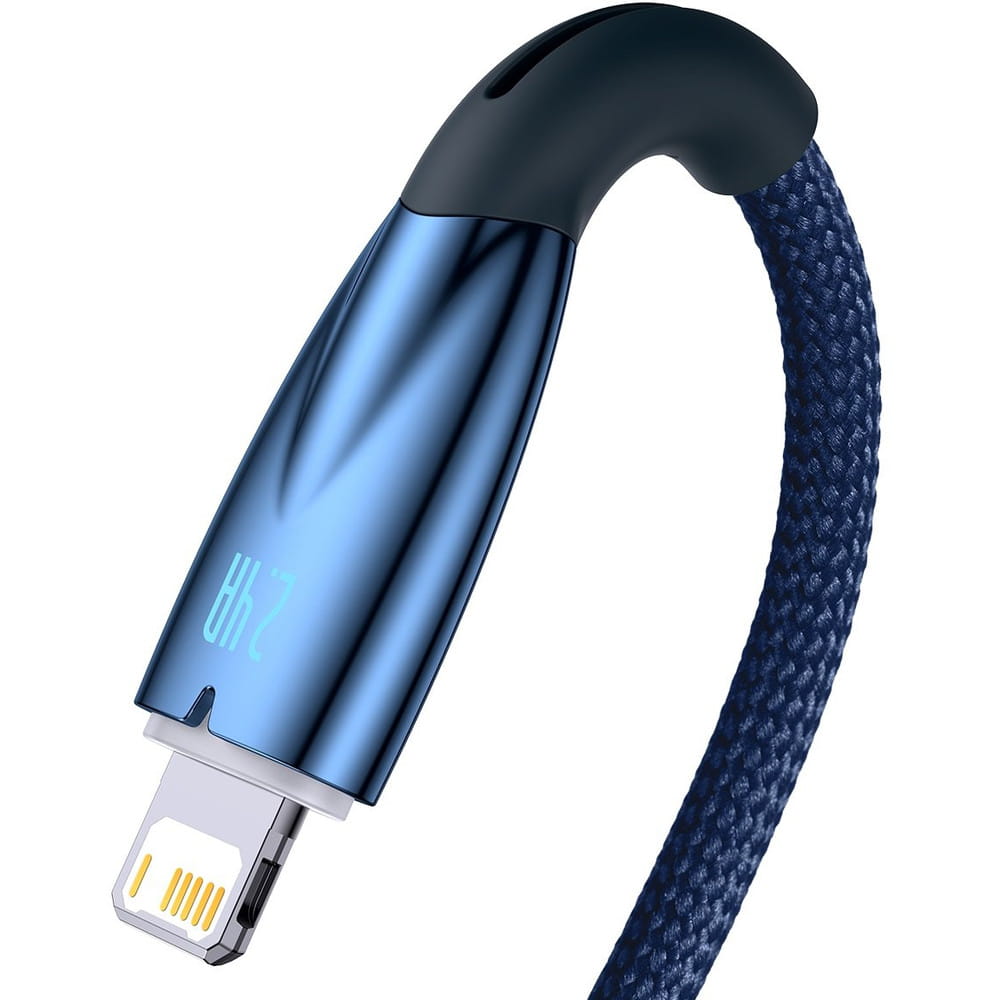 Kabel Baseus Glimmer Series USB-A zu Lightning 2,4A, 480 MB/s , 2m, Blau