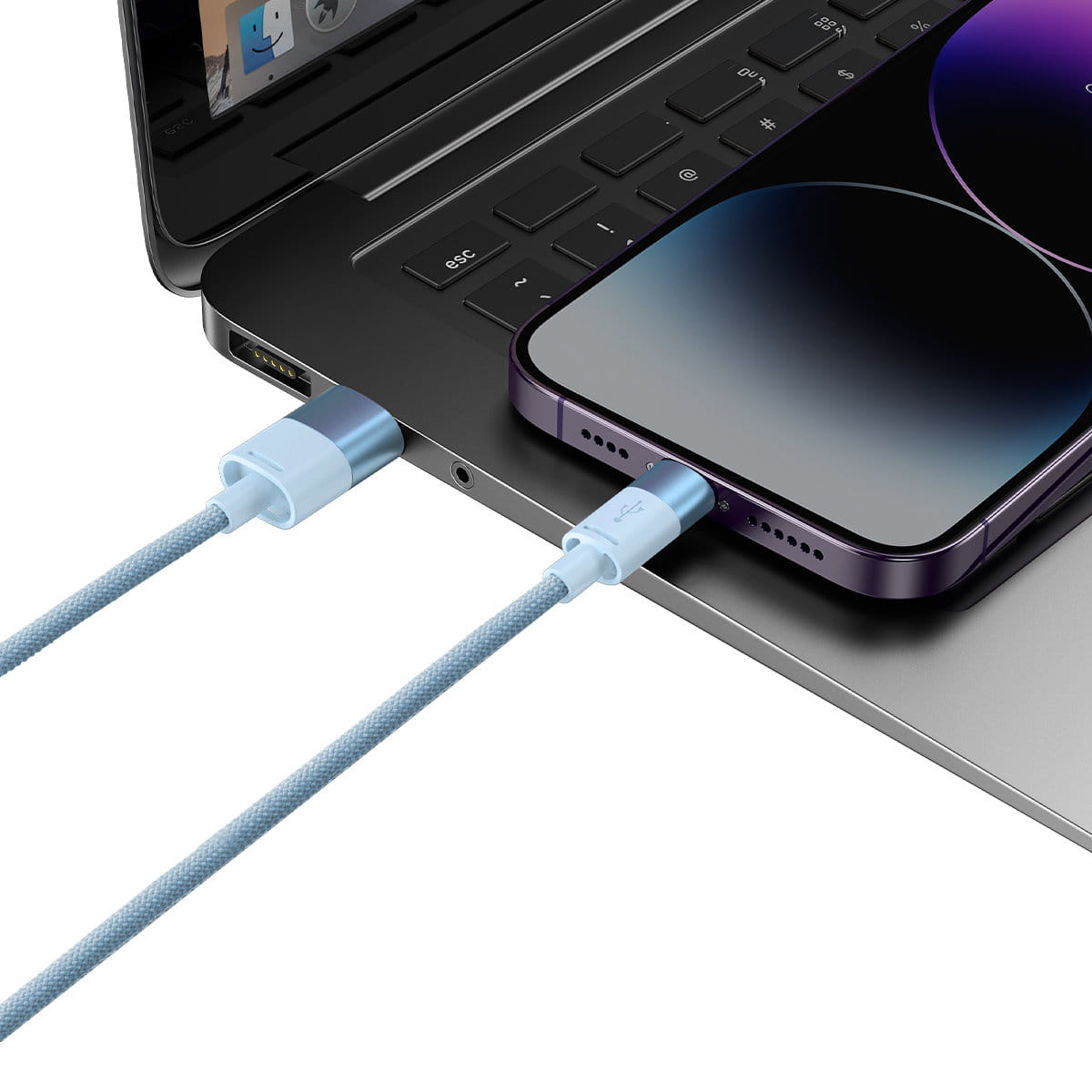Kabel Baseus StarSpeed 3in1 USB-A für USB-C / Lightning / MicroUSB 3.5A, 1,2m, Blau