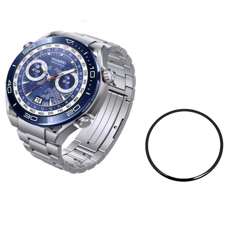 Hybridglas Bizon Glass Watch Edge Hybrid für Huawei Watch Ultimate, Schwarz