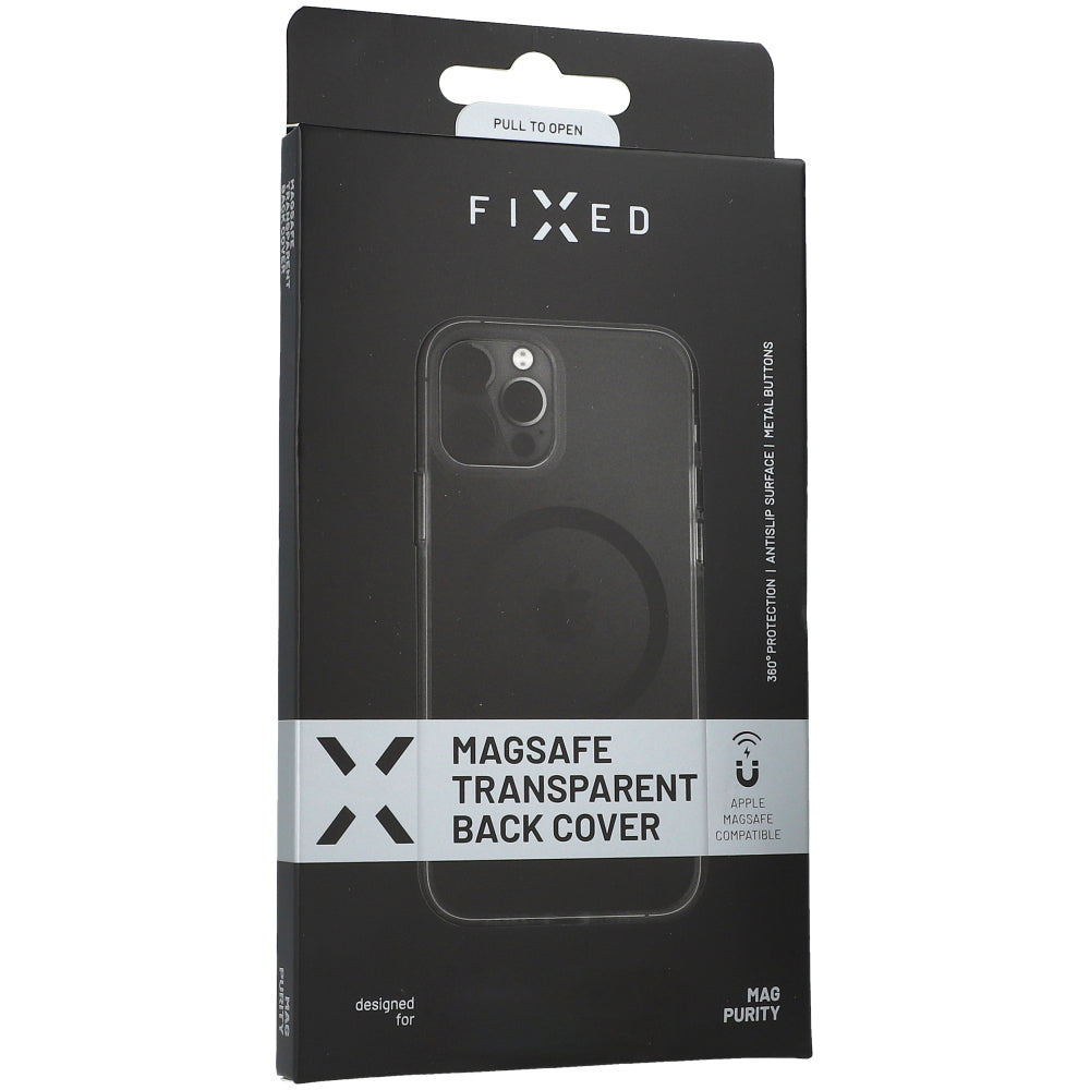 Schutzhülle Fixed MagPurity MagSafe für iPhone 14, transparent