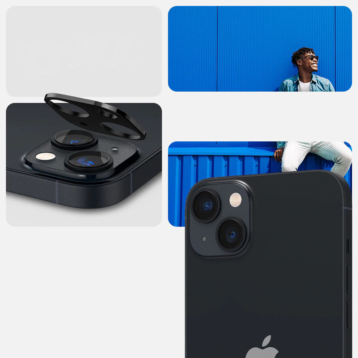 Glas für die Kamera Spigen Glas.tR Optik 2-Pack für iPhone 14 / 14 Plus, Schwarz