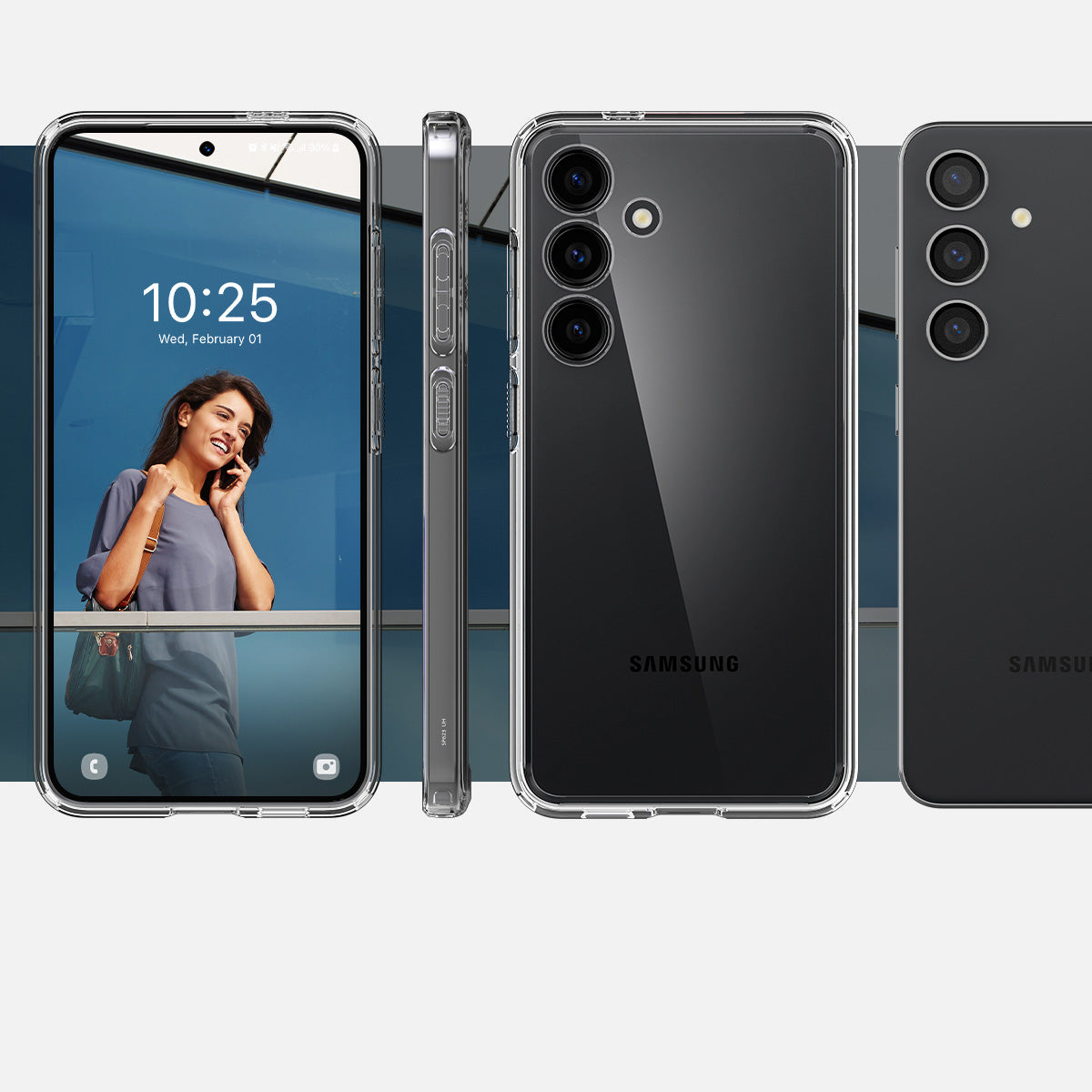 Schutzhülle für Galaxy S24 Plus, Spigen Ultra Hybrid, Transparent
