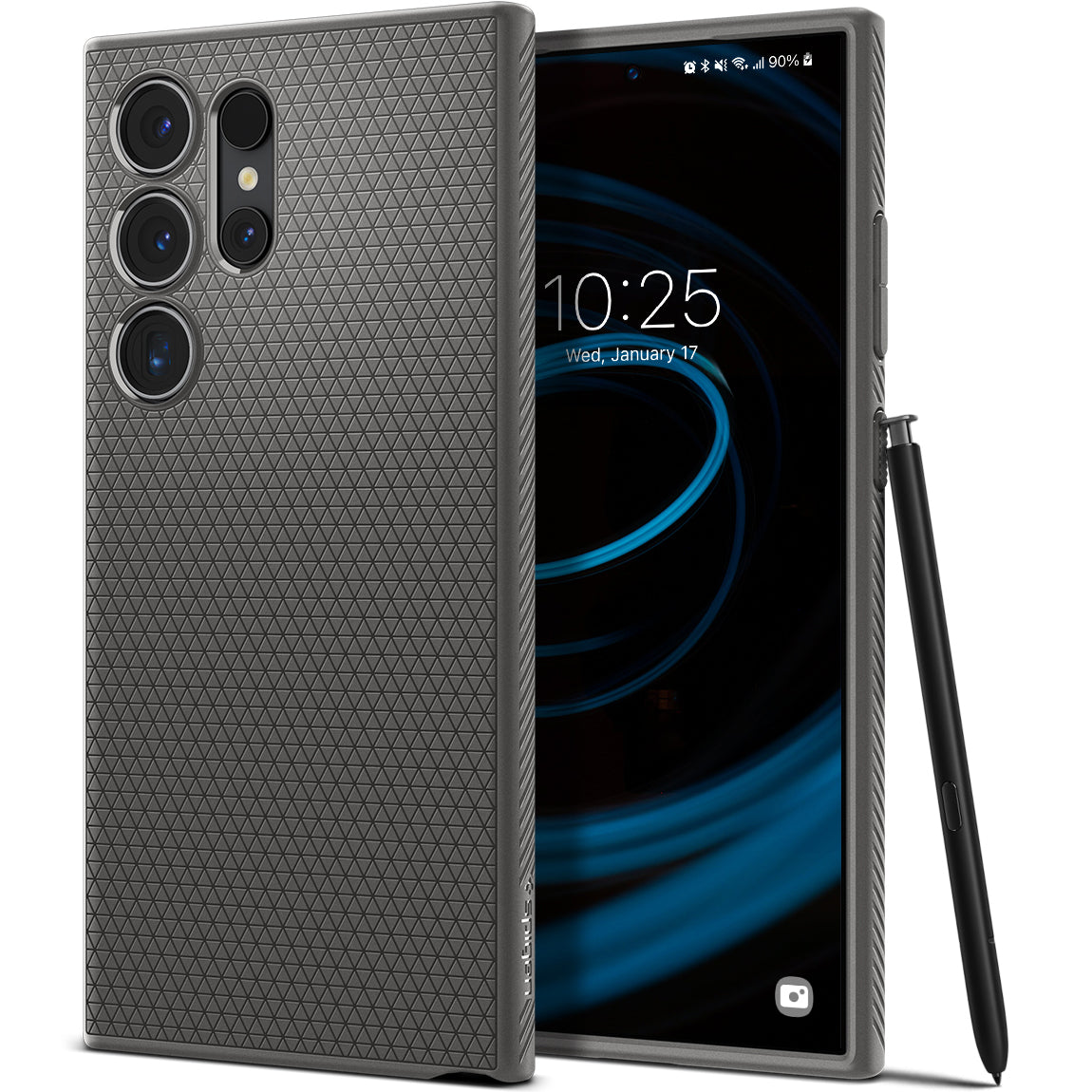 Schutzhülle für Galaxy S24 Ultra, Spigen Liquid Air, Grau
