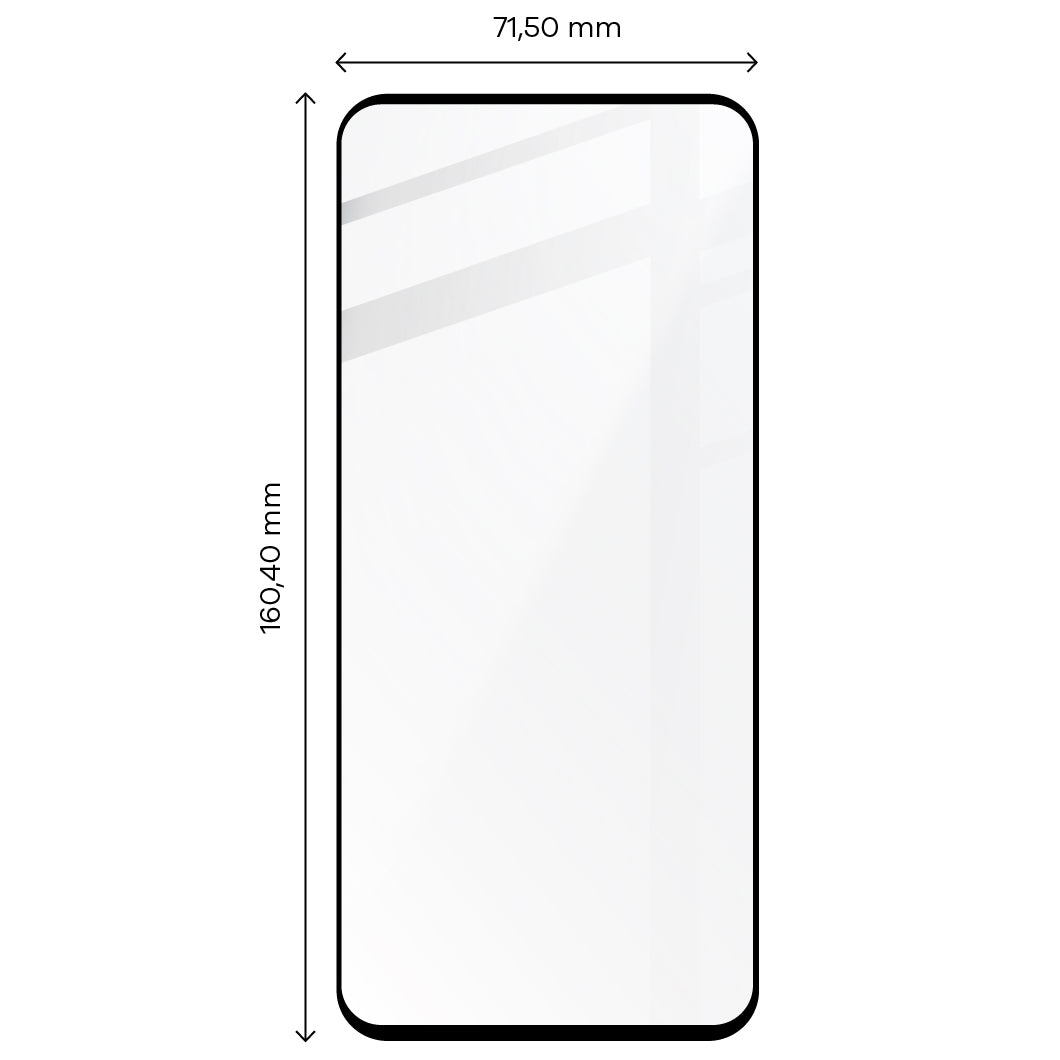 Gehärtetes Glas Bizon Glass Edge 2 für Poco X5 / Redmi Note 12 4G / Redmi Note 12 5G, schwarz