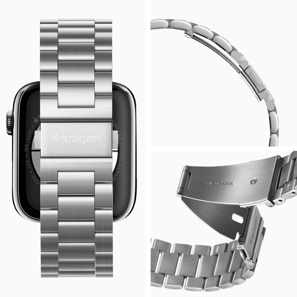 Armband Spigen Modern Fit Apple Watch 44 SE/6/5/4 / 42mm 3/2/1 silbern - Guerteltier
