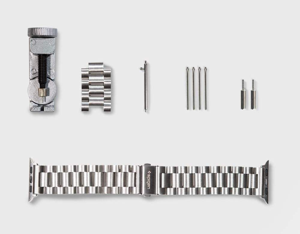 Armband Spigen Modern Fit Apple Watch 44 SE/6/5/4 / 42mm 3/2/1 silbern - Guerteltier
