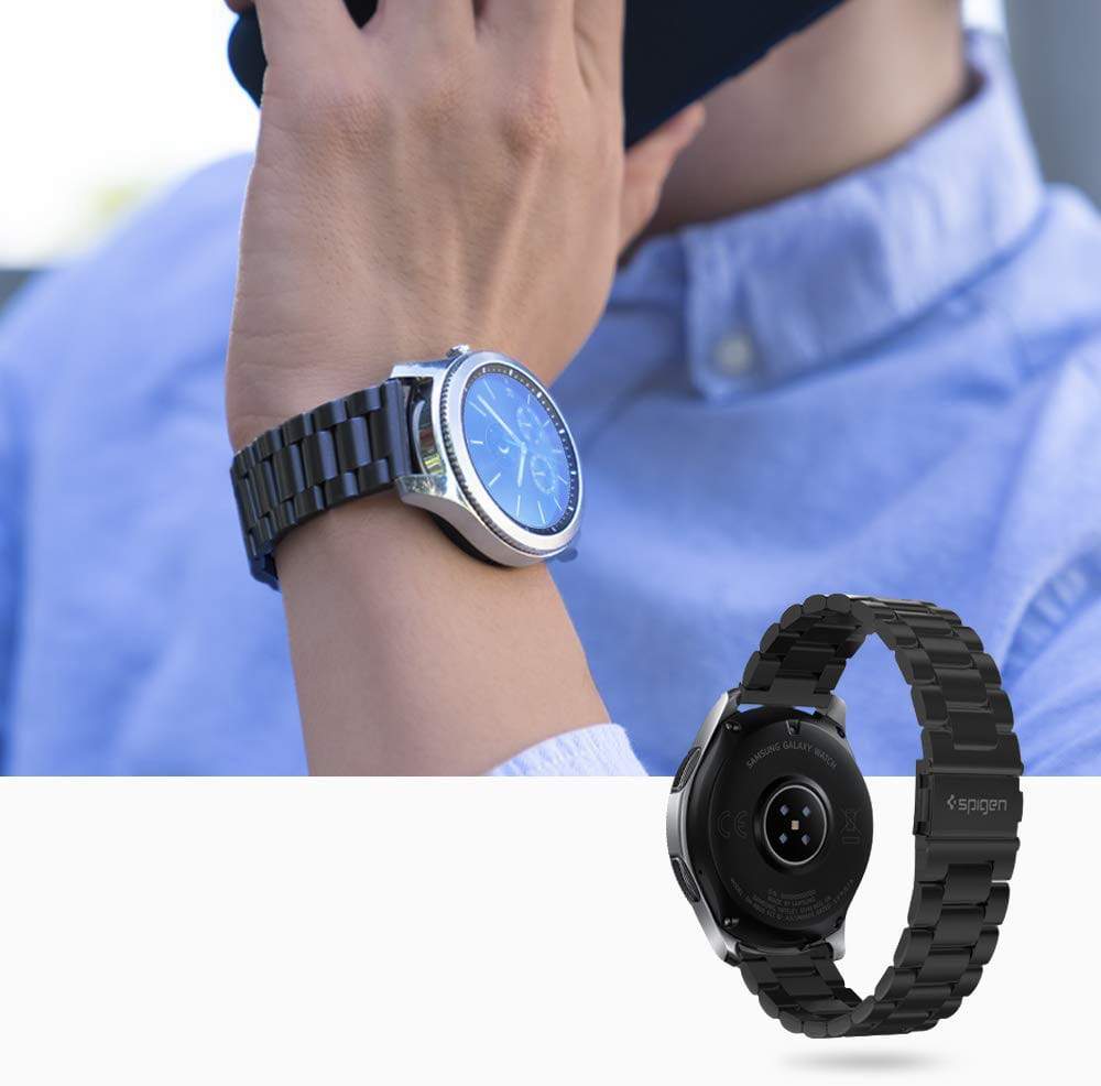 Armband Spigen Modern Fit Fit Galaxy Watch 46mm schwarz - Guerteltier