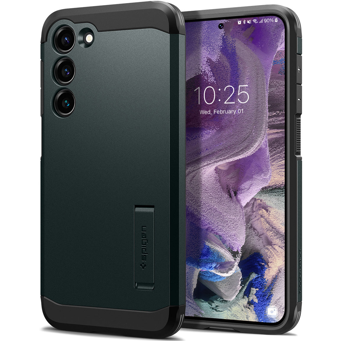 Schutzhülle Spigen Tough Armor für Galaxy S23, Grün