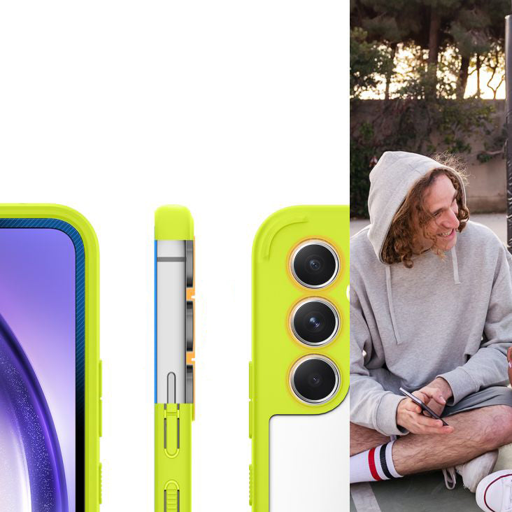 Schutzhülle Spigen Ultra Hybrid für Galaxy A54 5G, Transparent/Limette