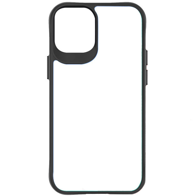 Schutzhülle 3mk Satin Armor Case+ für iPhone 12 / 12 Pro, Transparent mit schwarzem Rahmen