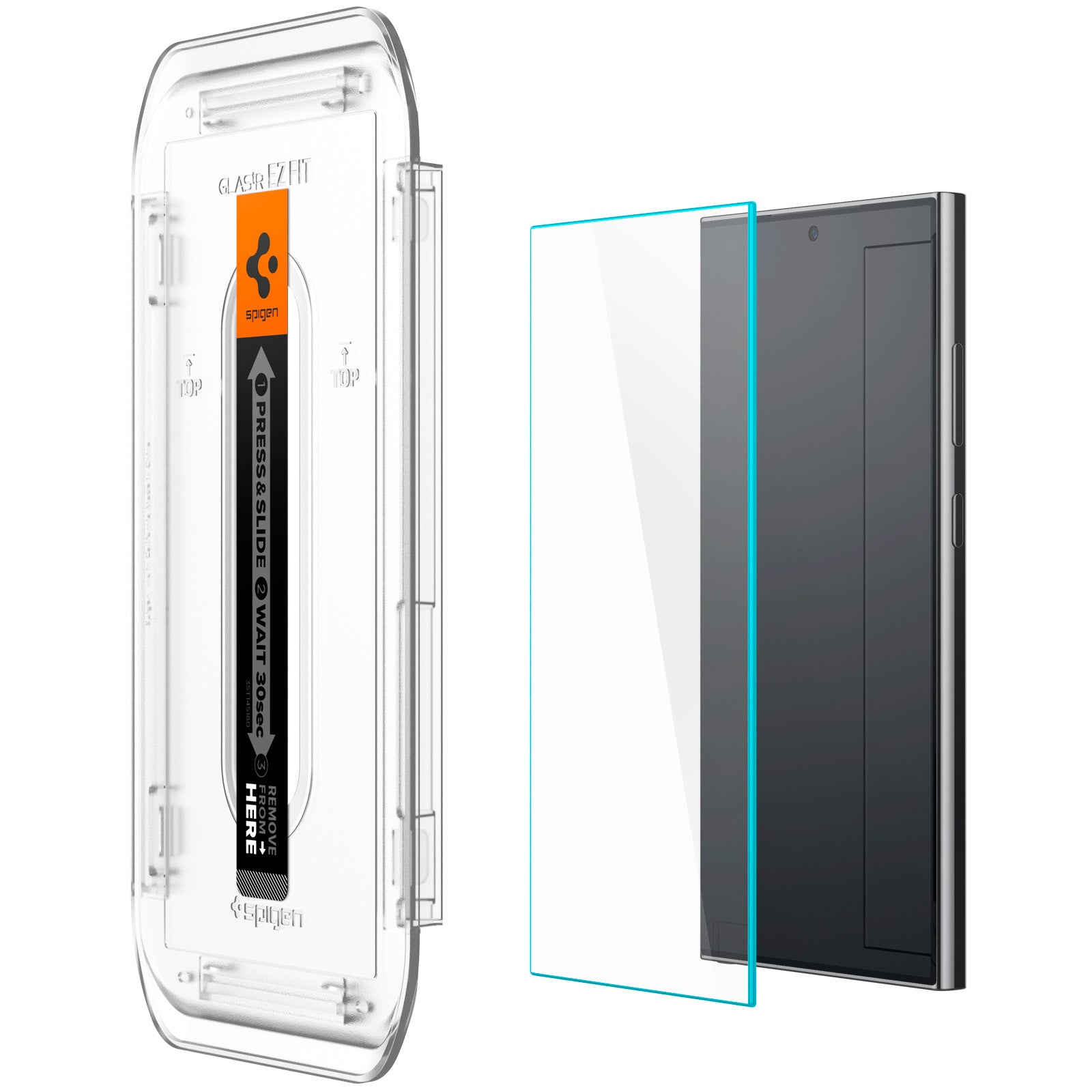 Glas für Galaxy S24 Ultra, Spigen Glas.tR EZ Fit 2-Pack