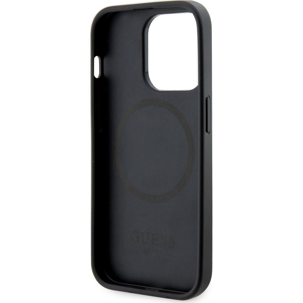 Guess Hardcase 4G MagSafe Tasche für iPhone 14 Pro, Schwarz