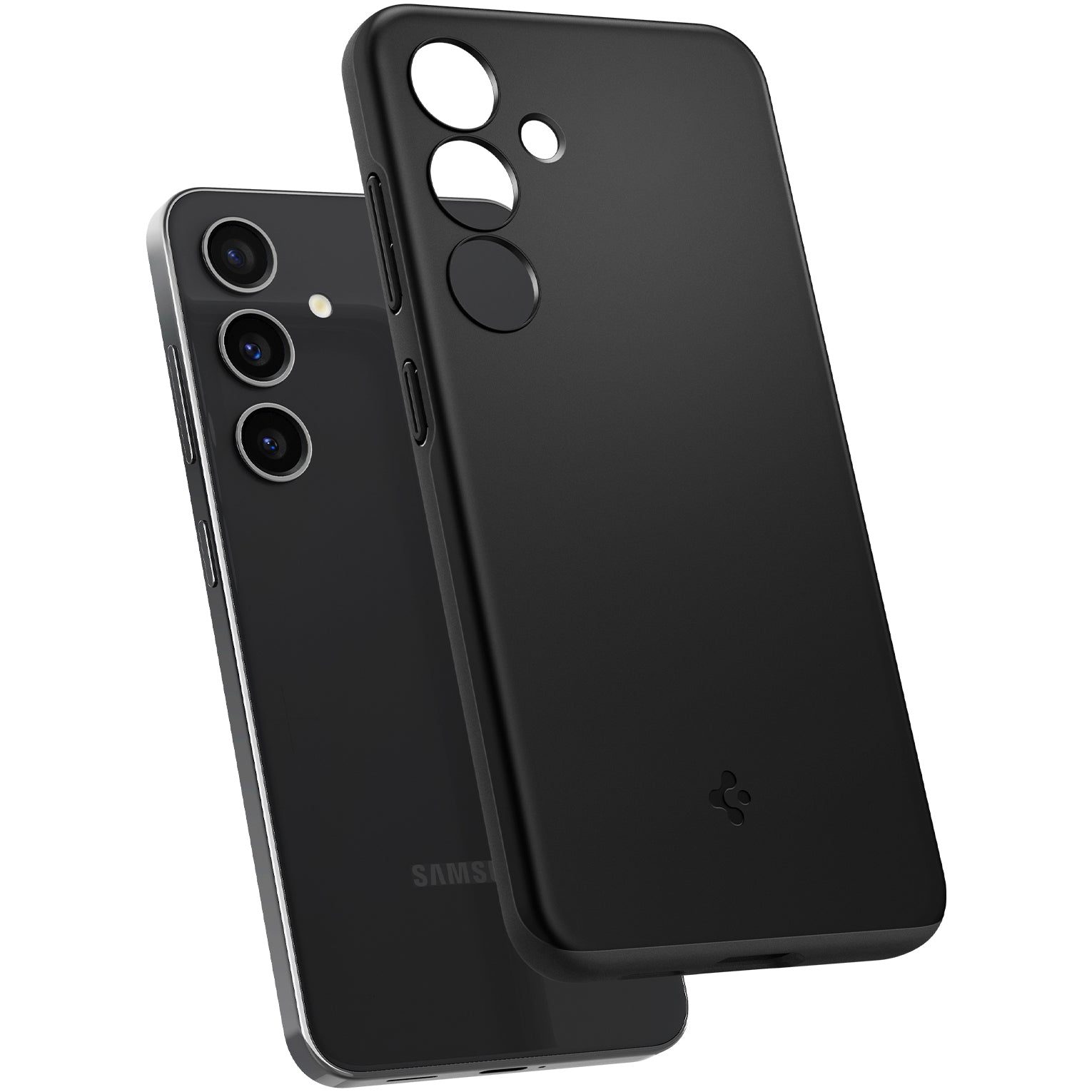 Schutzhülle für Galaxy S24, Spigen Thin Fit, Schwarz