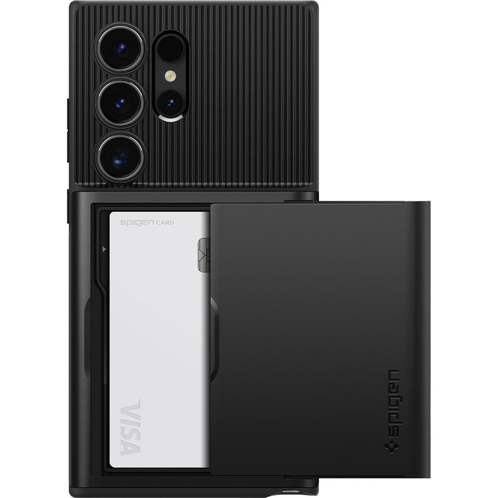 Schutzhülle für Galaxy S24 Ultra, Spigen Slim Armor CS, Schwarz
