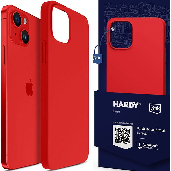 Schutzhülle 3mk Hardy Silicone MagCase MagSafe für iPhone 14, Rot