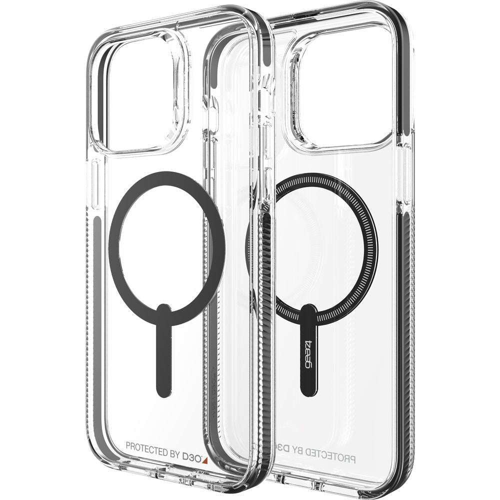 Schutzhülle Gear4 Santa Cruz Snap für iPhone 14 Pro Max, Transparent mit Schwarzer Rahmen