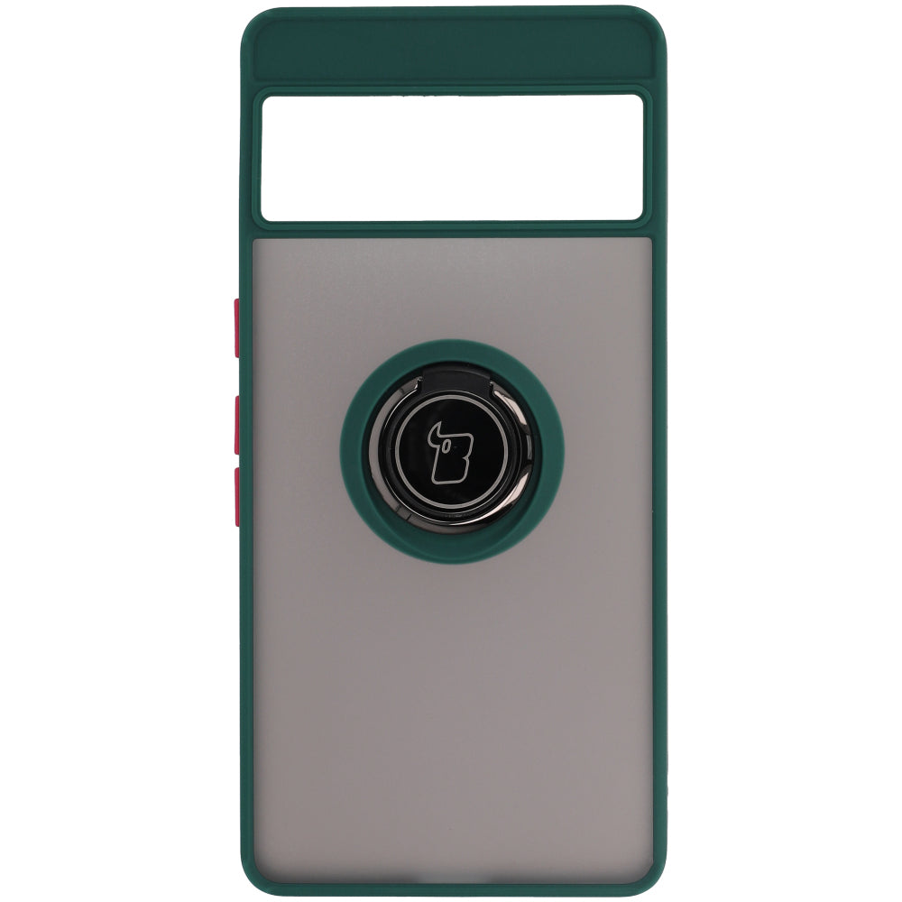 Schutzhülle Bizon Case Hybrid Ring für Pixel 7 Pro, Dunkelgrün