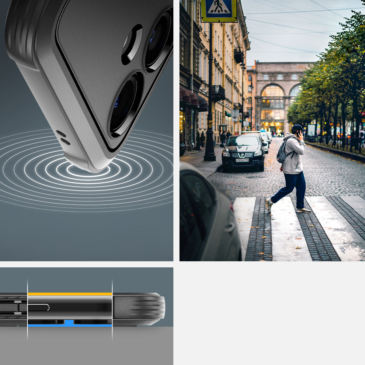 Schutzhülle für Galaxy S24 Plus, Spigen Rugged Armor, Schwarz