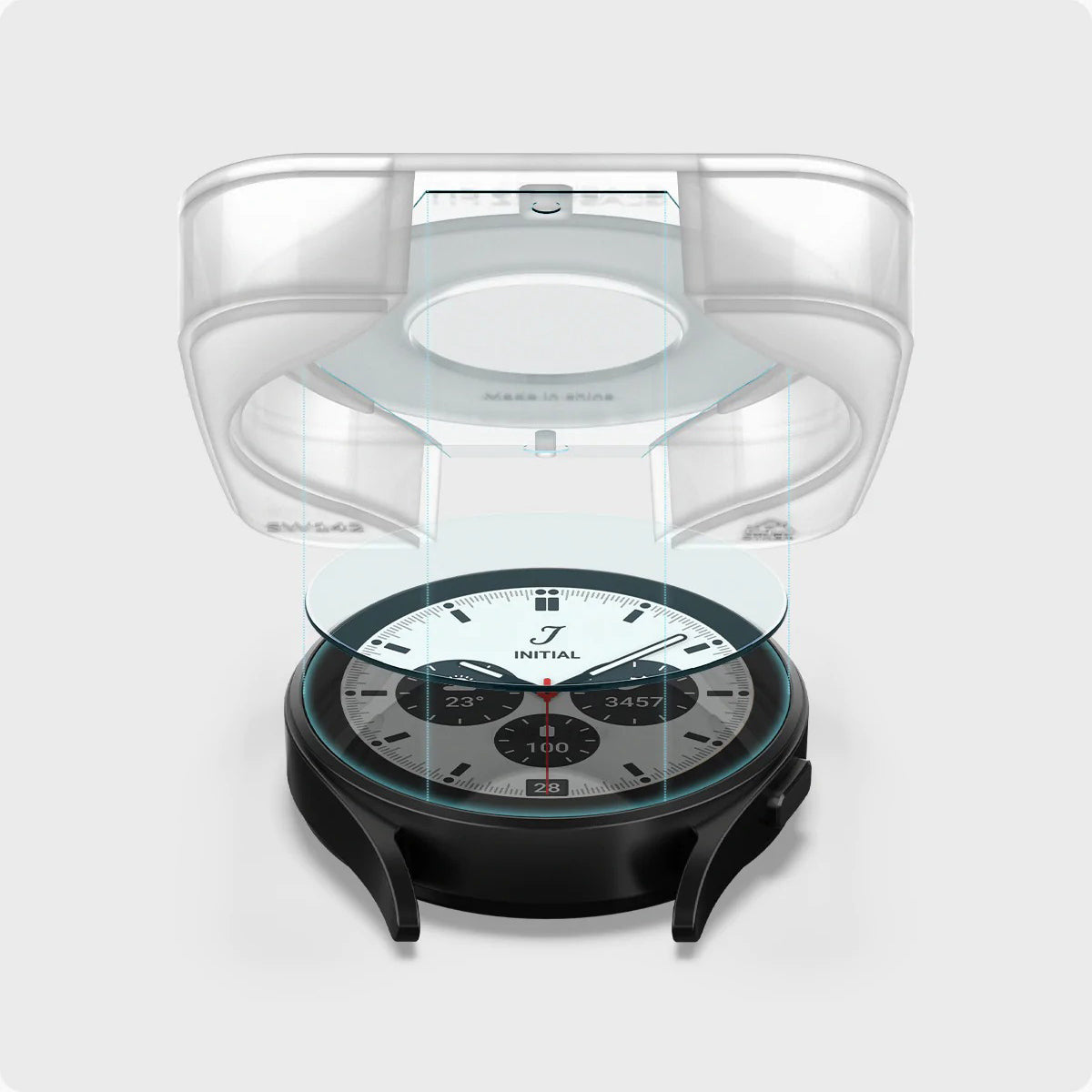 Glas für die Schutzhülle Spigen Glas.tR EZ Fit 2-Pack für Galaxy Watch 5 Pro 45mm
